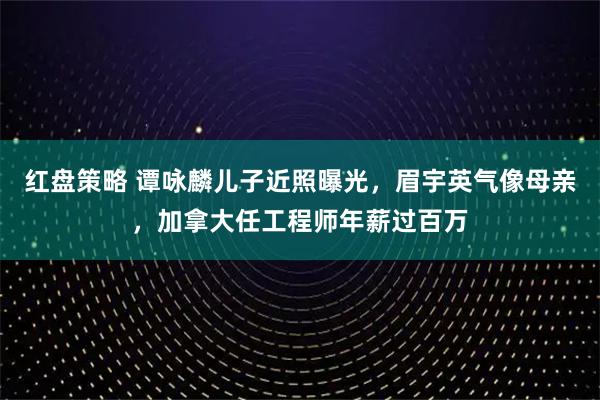红盘策略 谭咏麟儿子近照曝光，眉宇英气像母亲，加拿大任工程师年薪过百万