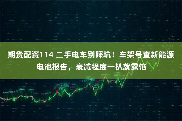 期货配资114 二手电车别踩坑！车架号查新能源电池报告，衰减程度一扒就露馅